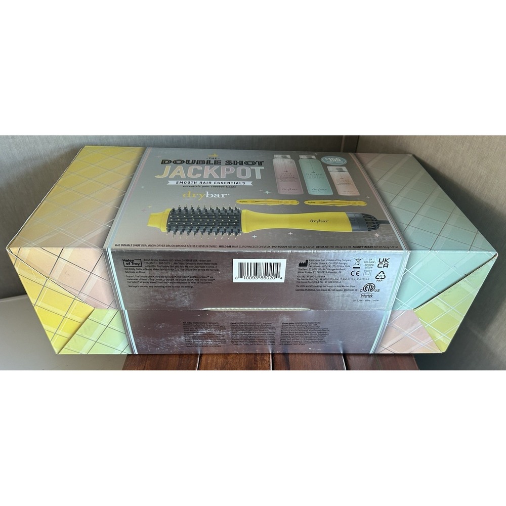 Drybar Double Shot Jackpot Smooth Hair Essentials Gift Set Blow Dryer Brush NEW! - Picture 4 of 8